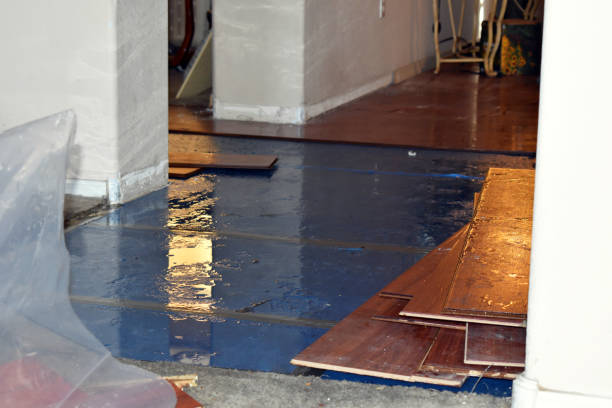Professional Water Damage Restoration technician working in Lansing, WV